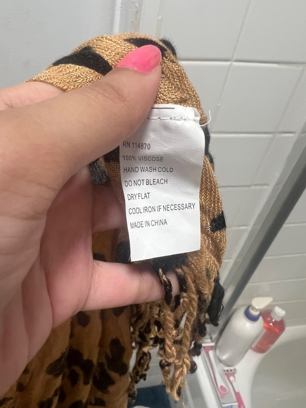 Leopard Print Scarf - Picture 3 of 3
